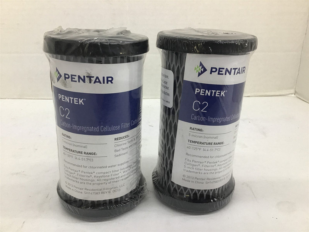 Pentair Pentek C2 Carbon-Impregnated Cellulose Filter Cartridge Lot Of 2