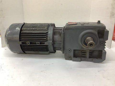 Siemens LA5096-4BA99-Z AC Motor 1.5 kW 1735 RPM 230/460V W/ Gear Reducer