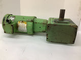 Baldor VM3538 AC Motor 1/2HP W/ Gear Reducer 1-1/4" Shaft OD