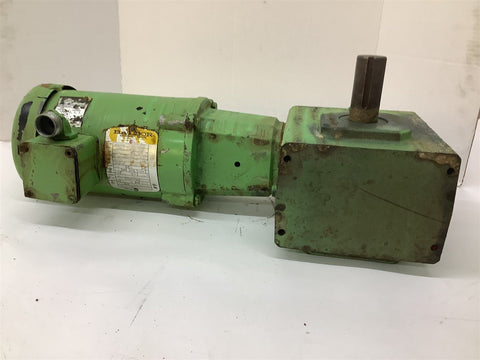 Baldor VM3538 AC Motor 1/2HP W/ Gear Reducer 1-1/4" Shaft OD