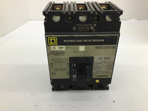 Square D FCP34015TF Ser. 3 Circuit Breaker 15 Amp