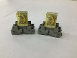 IDEC RY4S-UL Relay 110-120VAC W/ SY4S-05C Socket Lot Of 2