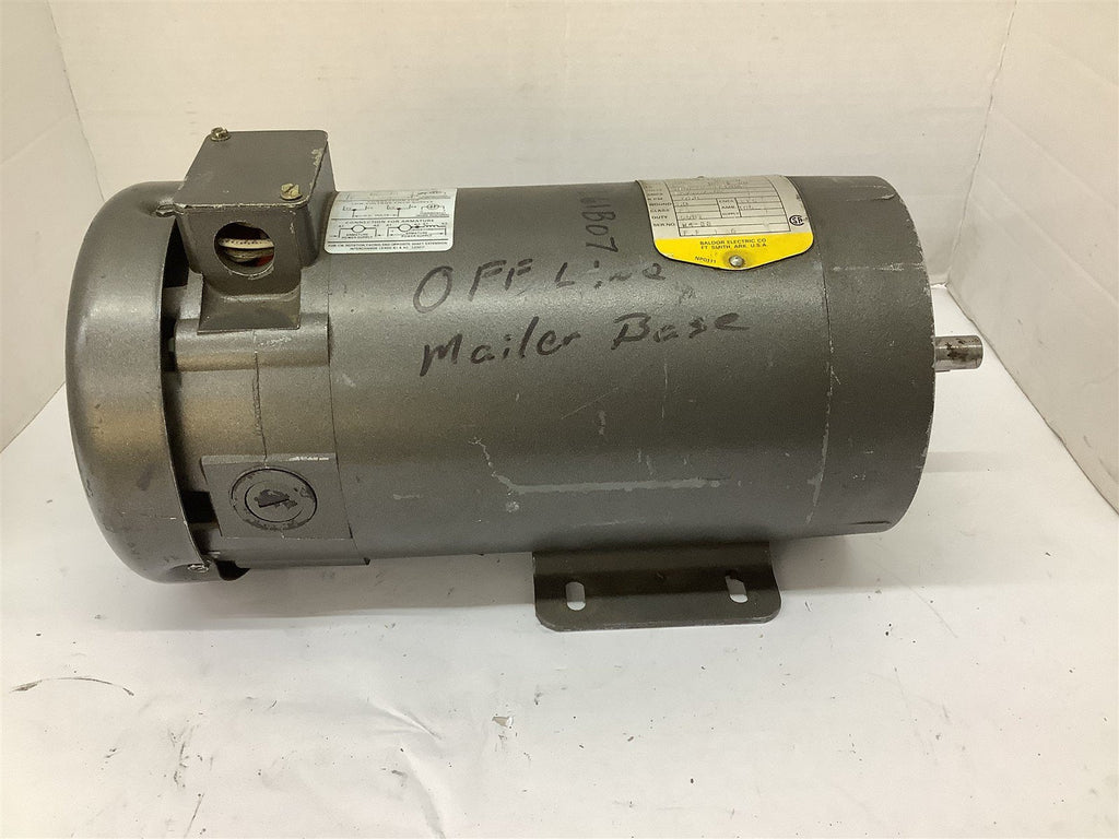 Baldor CD5318 DC Motor 1HP 180A/200V100F 1750 RPM 56C TEFC