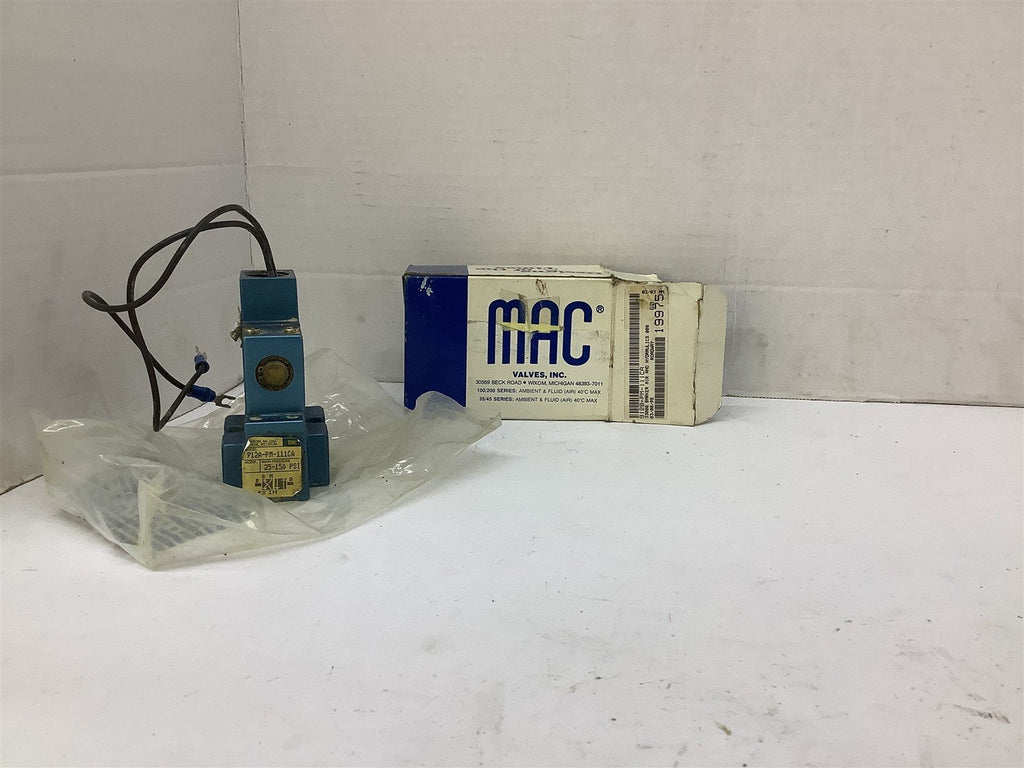 MAC 912B-PM-111CA Solenoid Valve 150 PSI 120 Vac