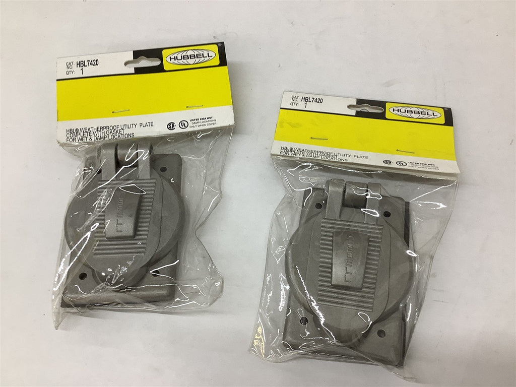 Hubbell HBL7420 Utility Cover Lot Of 2