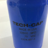 Tech-Cap 10500 MFD 75 VDC Capacitor Lot Of 2