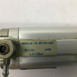 Festo ADVULQ-16-30-PA-S20 Pneumatic Cylinder 1/4" Shaft OD Ram 1 5/16 Shaft L
