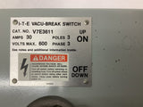 I-T-E V7E3611 Vacu-Break Switch 30 Amp 600 V 3 Poles 3 Phase