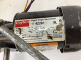 Dayton 4Z281 Right Angled Gear Motor 10.1Ratio 1/8HP 115V 173RPM 1PH 60HZ