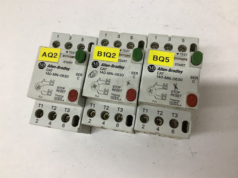 Allen Bradley 140-MN-0630 Manual Starter Lot Of 3
