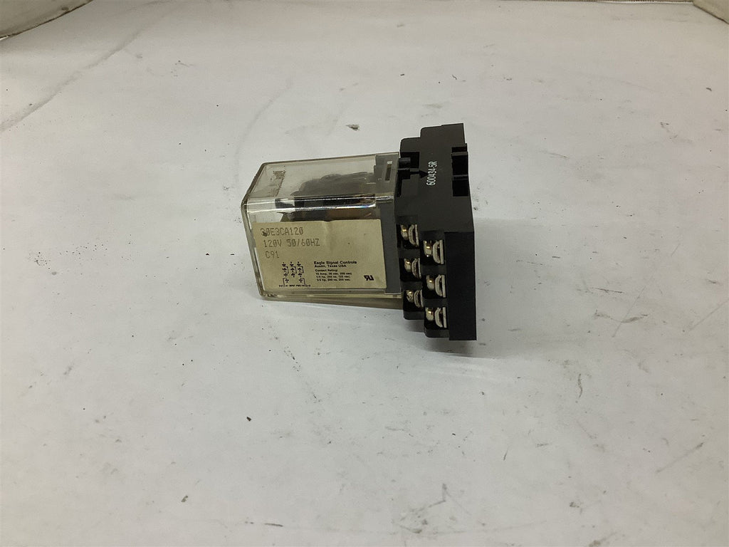 Eagle 30E3CA120 Relay On 600434-5B Base 120 V 50/60 Hz