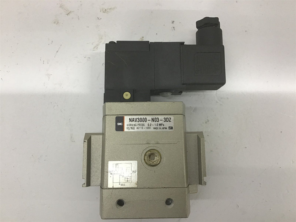 SMC NAV3000-N03-3DZ Pneumatic Solenoid Valve 0.2-1.0 MPA Lot Of 2