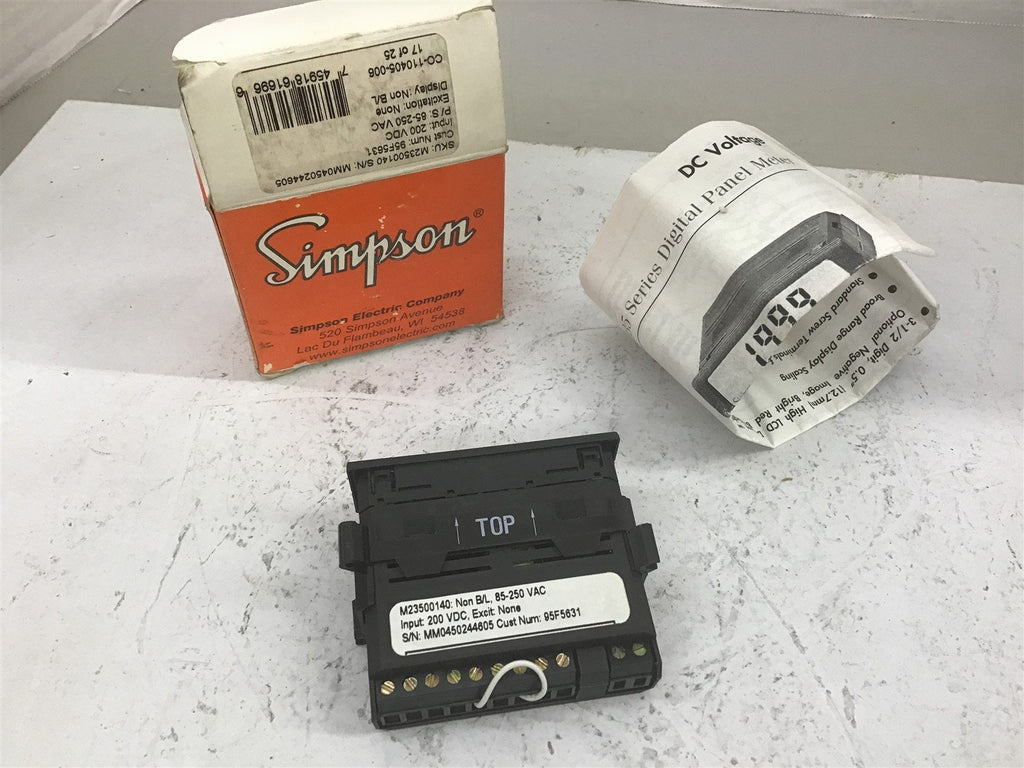 Simpson Mini Max M235 Series Digital Panel Meter 85-250 VAc