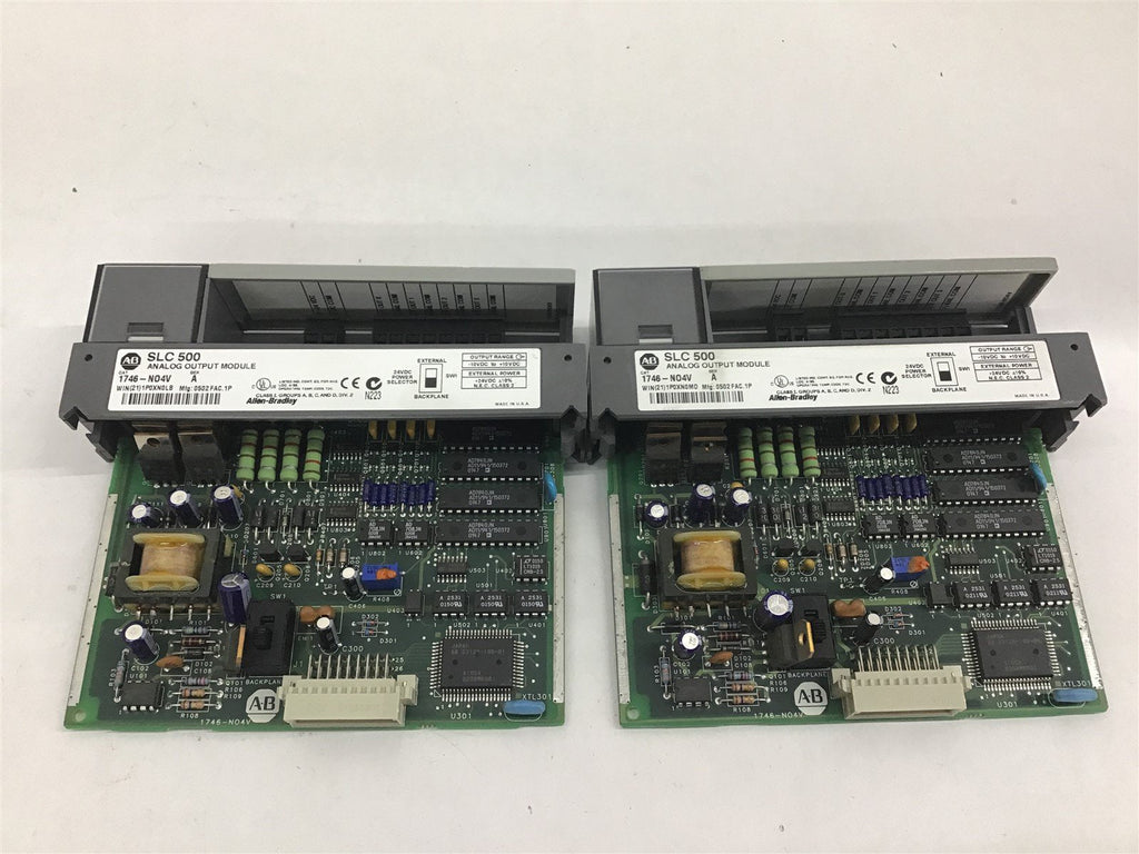 Allen Bradley 1746N04V SLC 500 Analog Output Module Series A Lot Of 2