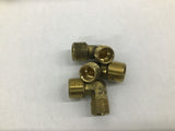 Brass 90 Degree Pipe Fitting 10mm To 11mm Lot Of 20