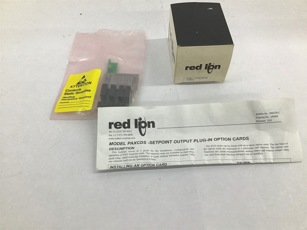 Red Lion Controls PAXCDS20 Quad Relay Optional Plug-in Card