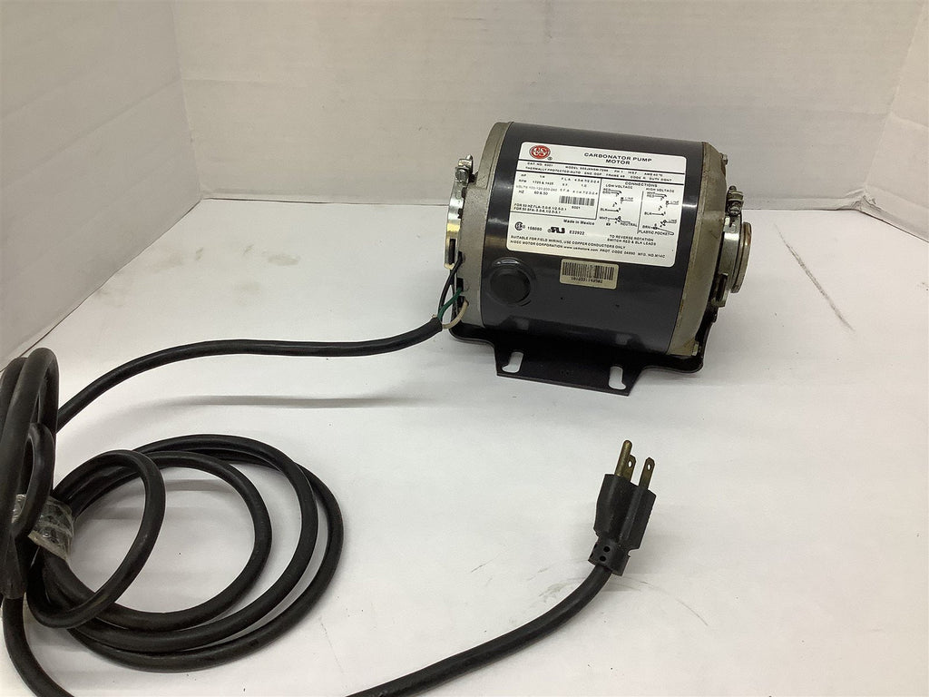 US Motors 6001 Carbonator Pump Motor 1PH ENCL-ODP 48-FR 1/4HP 1725&1425RPM