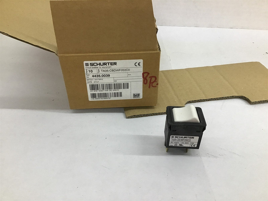 Schurter TA-CBDWF050C0 Switch 5A Box of 8