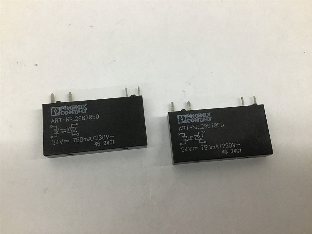 Phoenix Contact ART-NR.2967950 Solid State Relay 750MA 24VDC 4 Pins Lot of 2
