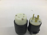 Hubbell 20A 250V Plug Male & Female