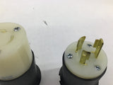 Hubbell 20A 250V Plug Male & Female