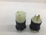 Hubbell 20A 250V Plug Male & Female