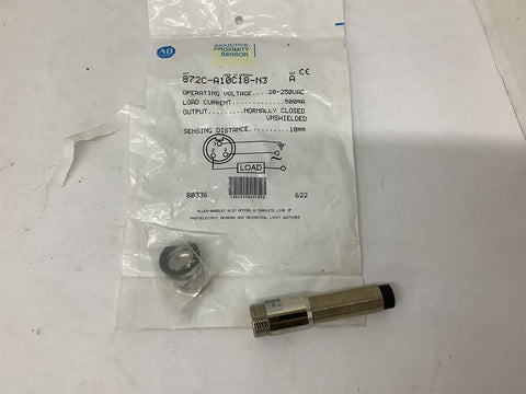 Allen Bradley 872C-A10C18-N3 Sensor 20-250 Vac 10mm