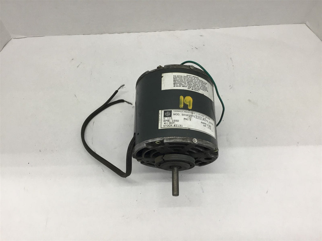 GE 5KSP29FG301AT Ac Motor 1/10 Hp 115 V 1550 Rpm 4P Single Phase Ph 60/50 Hz