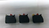 Telemecanique ZBE-102 Contact Block Lot of 3