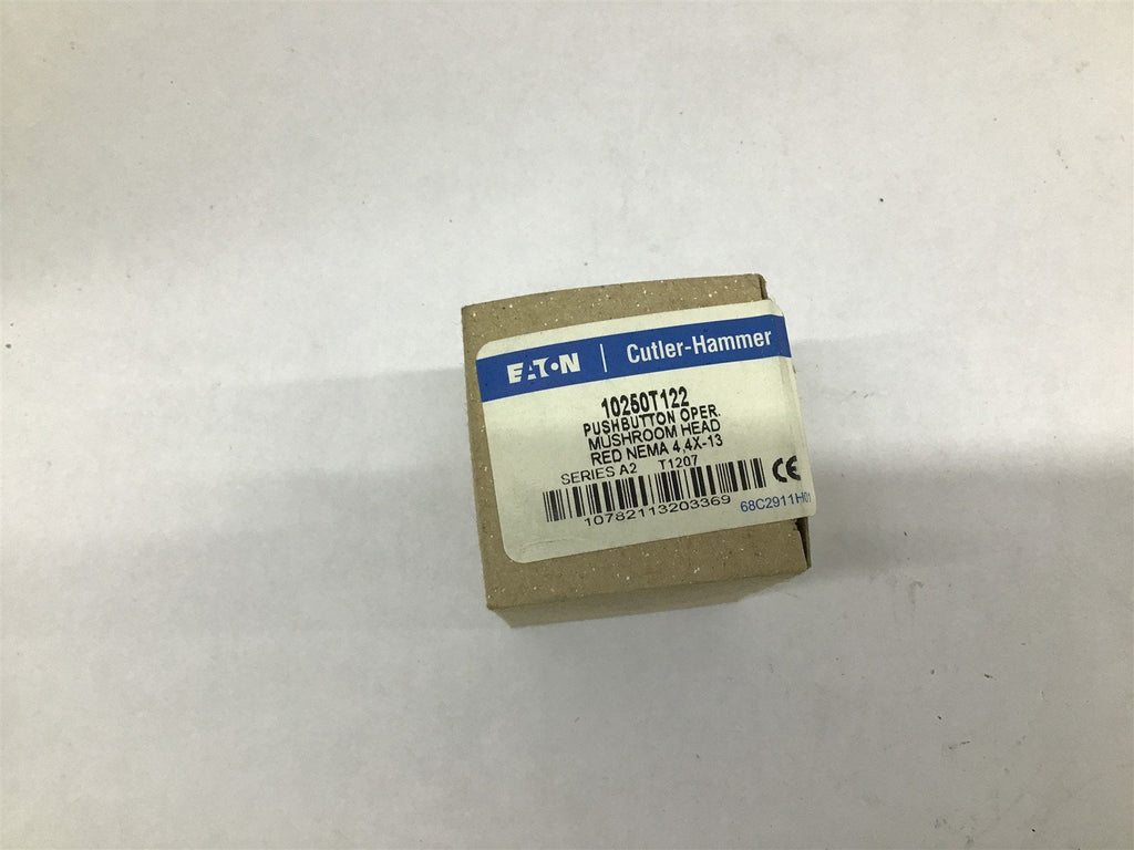 Cutler Hammer 10250T122 Pushbutton Oper Mushroom Head Red 4 4x13 Series A2 T1207