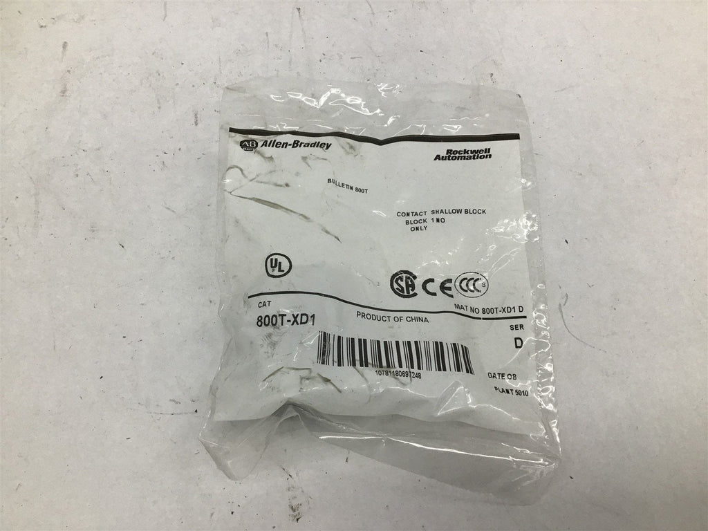 Allen-Bradley 800T-XD1 Contact Shallow Block Series D