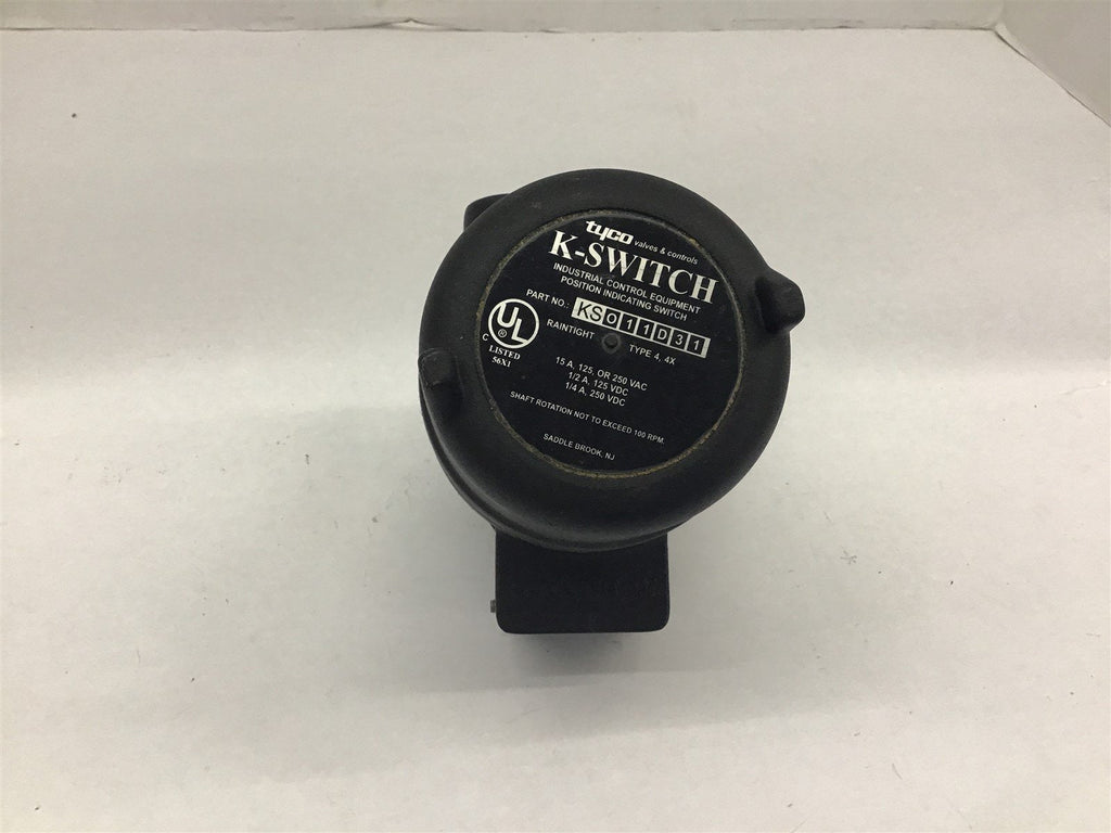 Tyco K-Switch KS011D31 15A 125 Or 250VAC