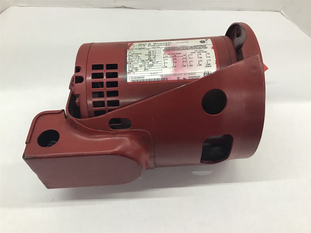 Bell & Gossett LVD48T17D176BK AC Motor 1/4 Hp 208-230/460 V 1800 Rpm 4P Fr 48Y