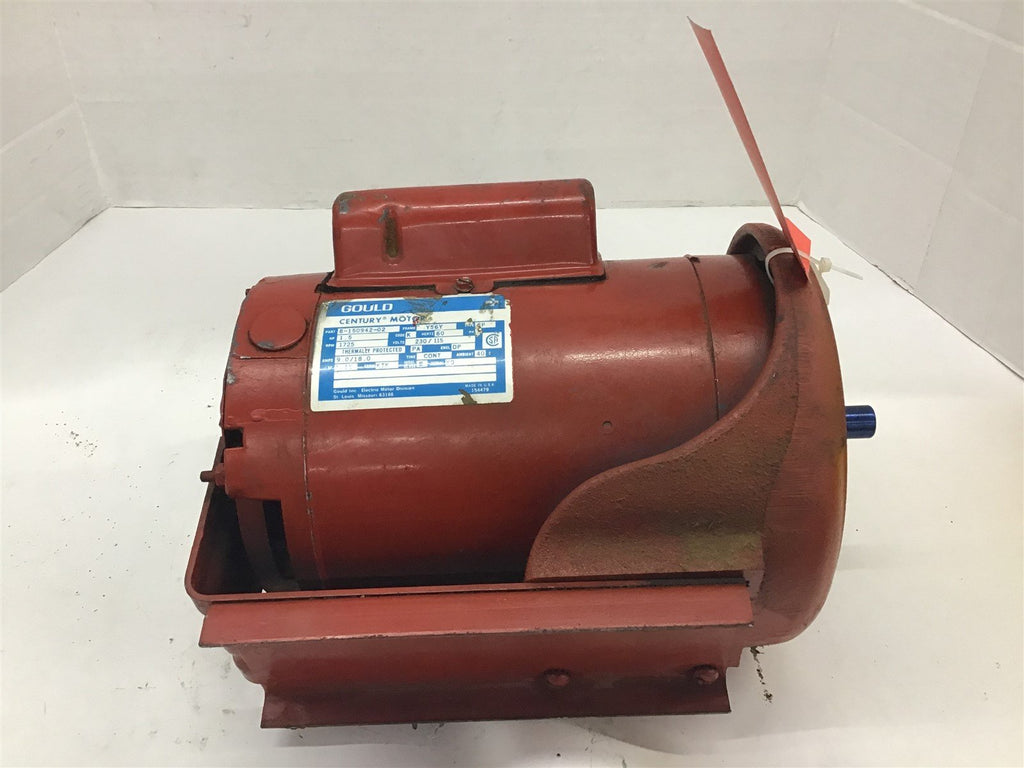 Gould 8-150942-02 AC Motor 1.5Hp 230/115 V 1800 Rpm 4P Fr Y56Y 60 Hz DP