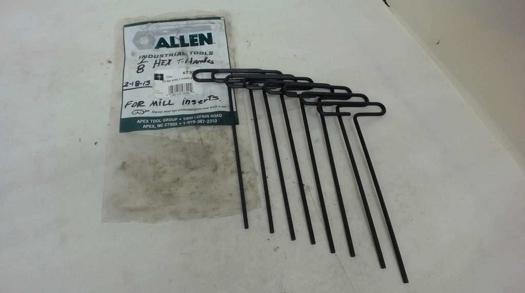 LOT OF 8 --- ALLEN 1/8 X 6" HEX T-KEY