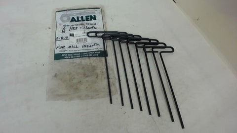 LOT OF 8 --- ALLEN 1/8 X 6" HEX T-KEY