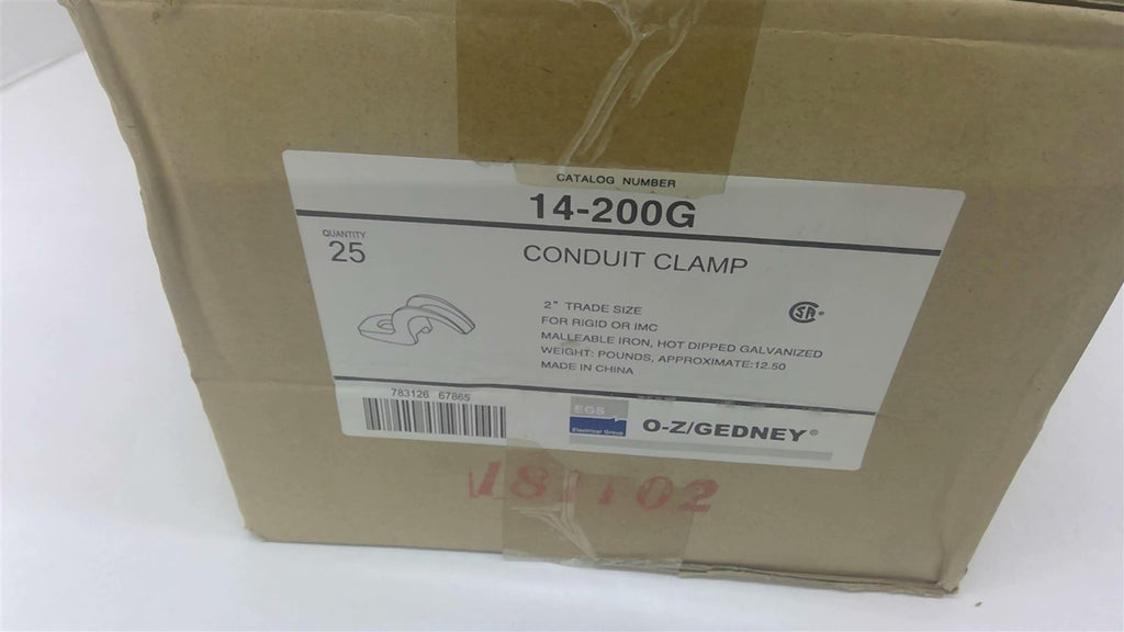 O-Z Gedneyn14-200G Conduit Clamp 2" Trade Size For Rigid Or IMC
