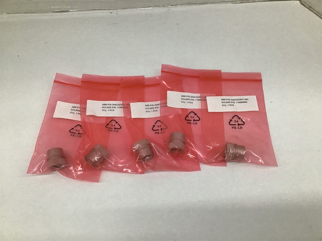ABB 3HAC023621-002 Lot OF 5 110600066 Boot Adapter Size 12