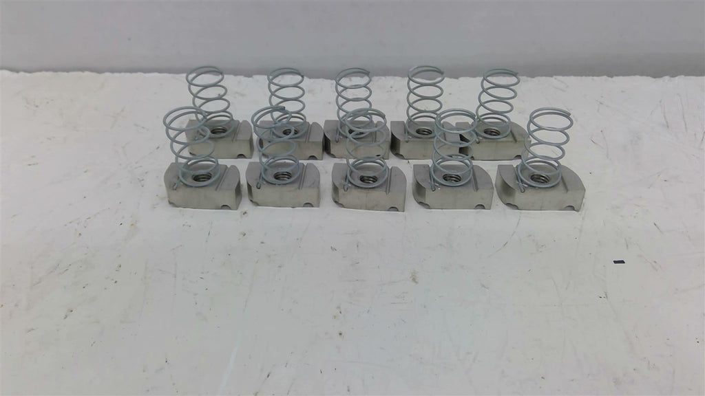 Unistrut P1008U SS 3/8"-16 Channel Nut With Spring Lot Of 10
