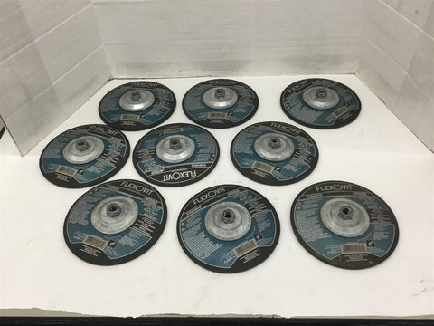 Flexovit Grinding Wheels A5302H 7"x1/4"x5/8"-11 Lot Of 9