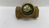 Slight Flow Indicator 1" Double Window Propeller 125MAX PSI 200 Degree F Max