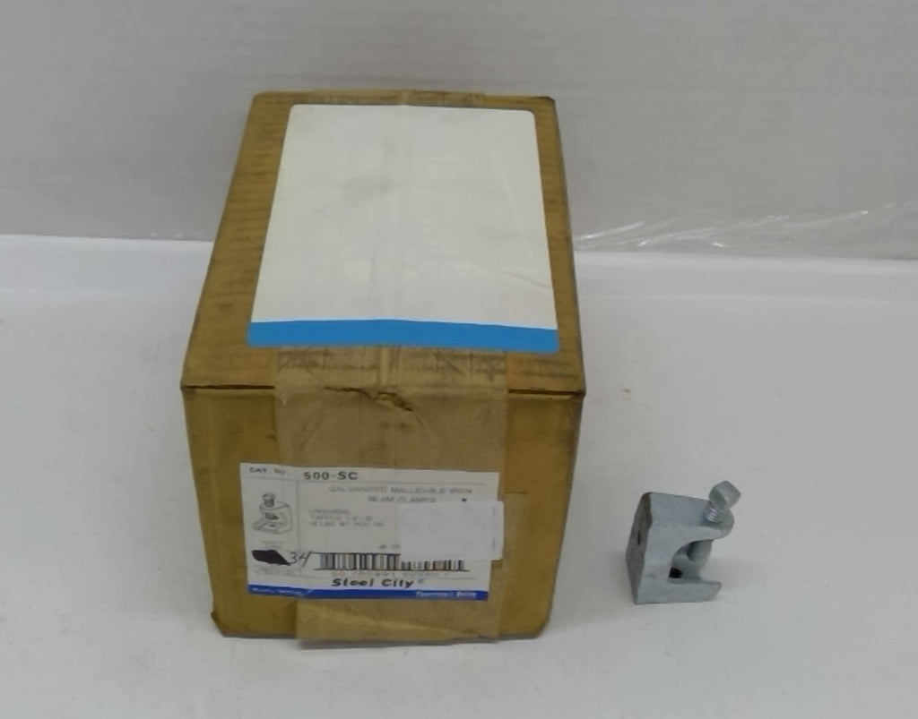 Thomas & Betts 500SC Galvanized Malleable Iron Beam Clamps 1/4"-20 Lot Of 34