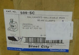 Thomas & Betts 500SC Galvanized Malleable Iron Beam Clamps 1/4"-20 Lot Of 34