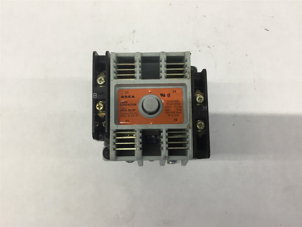 ASEA Drive Contactor EFLG 30-3P 110/120V 50/60Hz 240 volts 7 1/2 HP