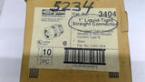 Hubbell 3404 Liquid Tight Straight Connector 1" Lot Of 10