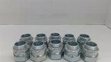 Hubbell 3404 Liquid Tight Straight Connector 1" Lot Of 10
