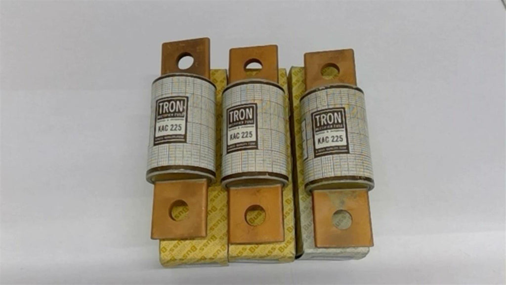 Buss Tron KAC 225 Fuse 225A 600V Lot Of 3