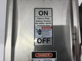 Siemens HF362S Fusible Heavy Duty Safety Switch 60A 600Vac 15 HP Stainless Steel
