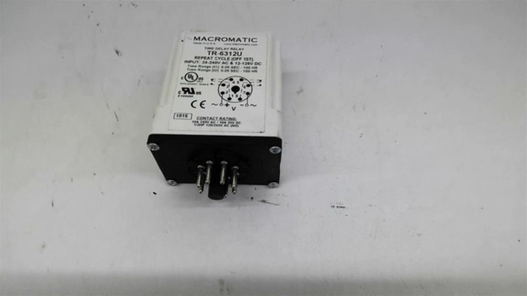Macromatic TR-6312U Time Delay Relay Input 24-240V AC & 12-15V DC