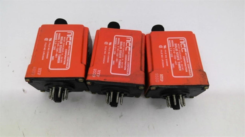 NCC T1k-120-461 Solid State Timer rang120 e 1.2-Lot Of 3